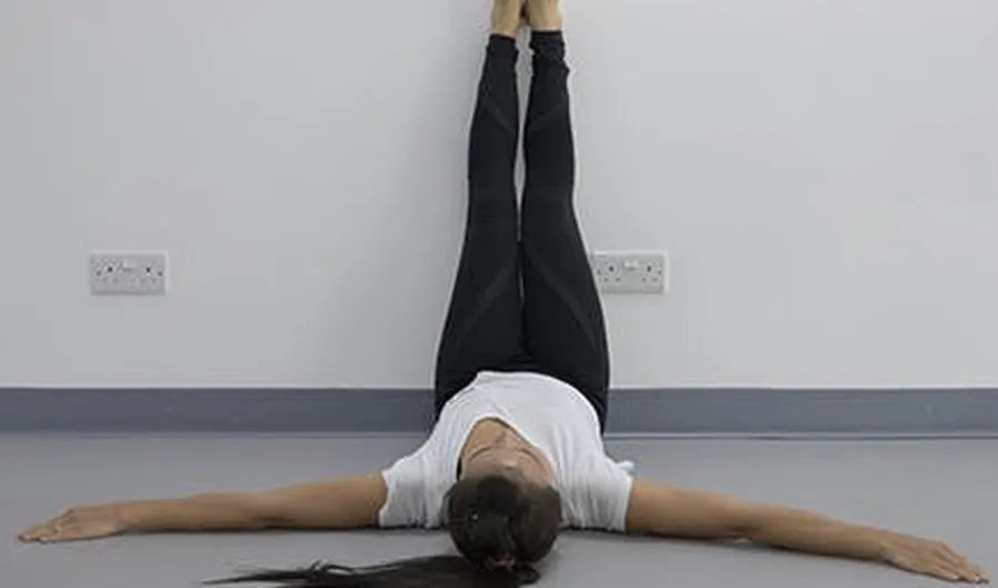 Peaceful yoga stretches before bed